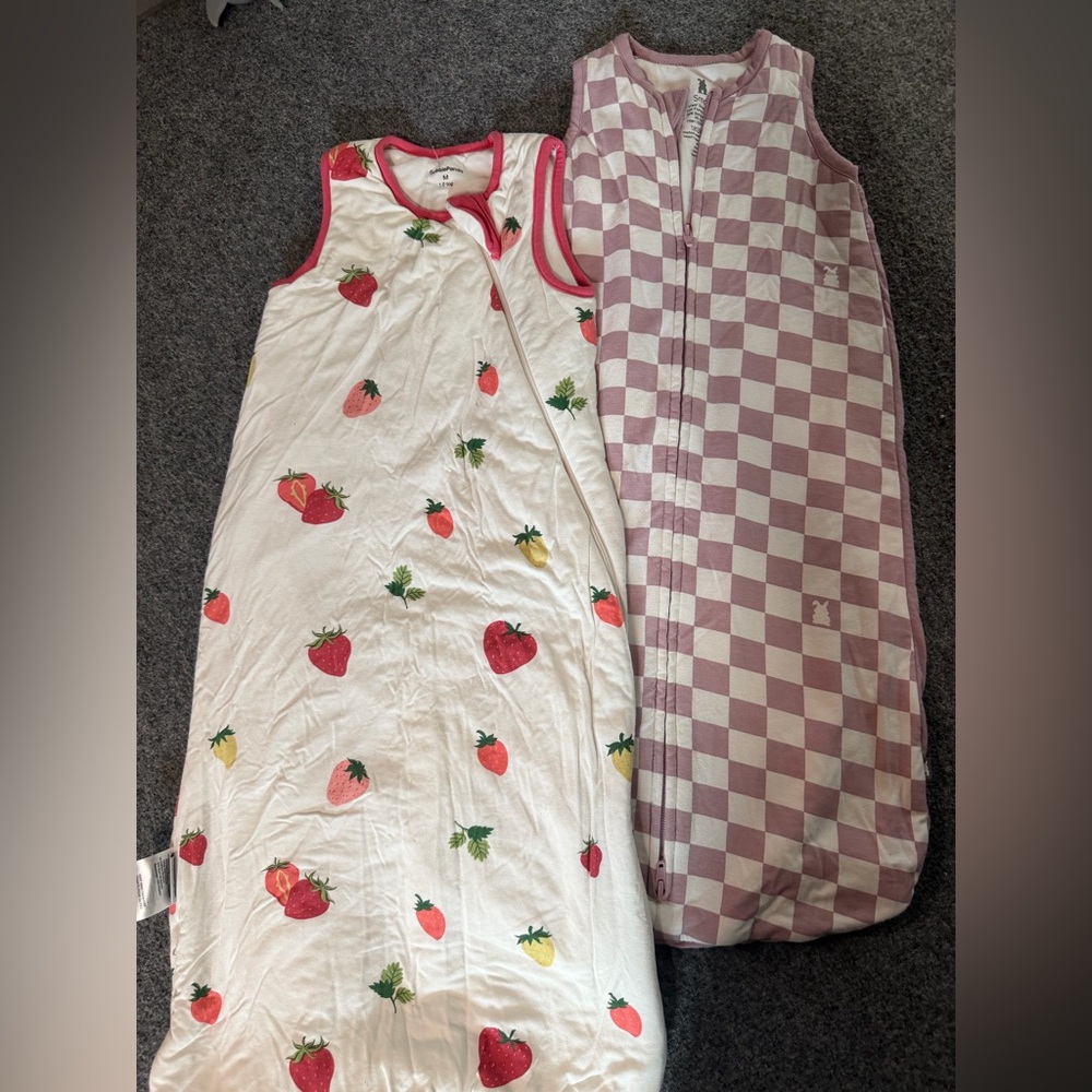2 bamboo sleep sacks size small and medium